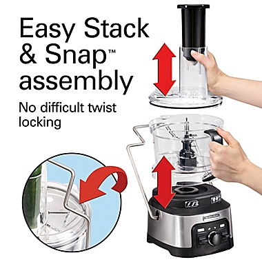 Hamilton Beach&reg; Professional Spiralizing Stack &amp; Snap 12-Cup Food Processor. View a larger version of this product image.