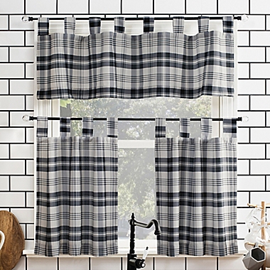 No.918&reg; Blair 36-Inch Tab Top 3-Piece Curtain Set in Coal. View a larger version of this product image.