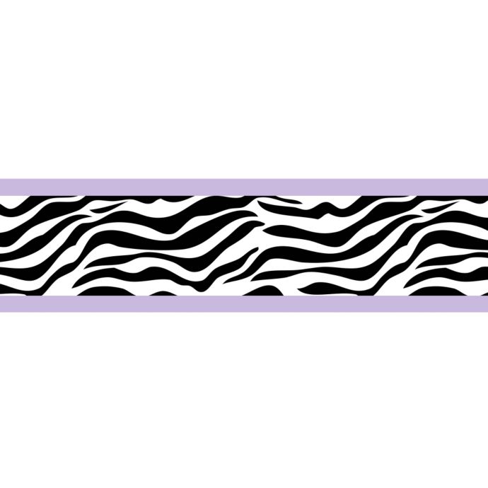 Sweet Jojo Designs Funky Zebra Wallpaper Border in Purple ...