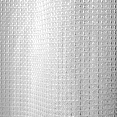 Hookless&reg; Waffle 71-Inch x 74-Inch Fabric Shower Curtain in White. View a larger version of this product image.