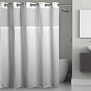 Hookless&reg; Waffle Fabric Shower Curtain and Snap-in Liner Set