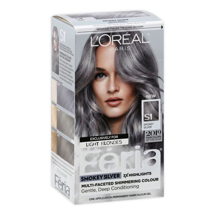 L Oreal Paris Feria Smokey Silver Permanent Hair Color In S1 Smokey Silver Bed Bath Beyond