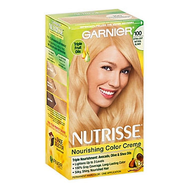 Garnier&reg; Nutrisse Nourishing Hair Color Cr&egrave;me in 100 Extra-Light Natural Blonde. View a larger version of this product image.