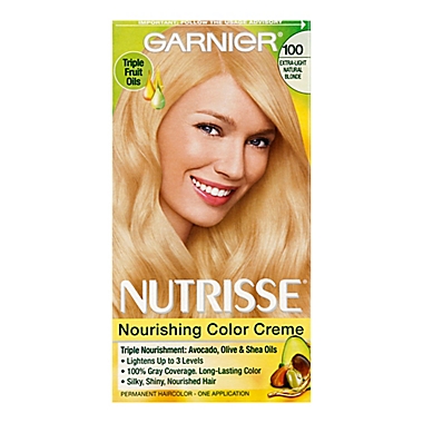 Garnier® Nutrisse Nourishing Hair Color Crème in 100 Extra-Light Natural  Blonde | Bed Bath & Beyond