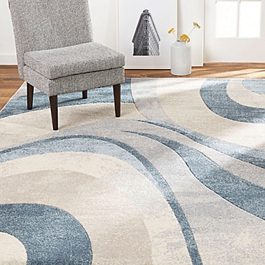 Home Dynamix Tribeca Slade Area Rug in Blue/Beige. View a larger version of this product image.