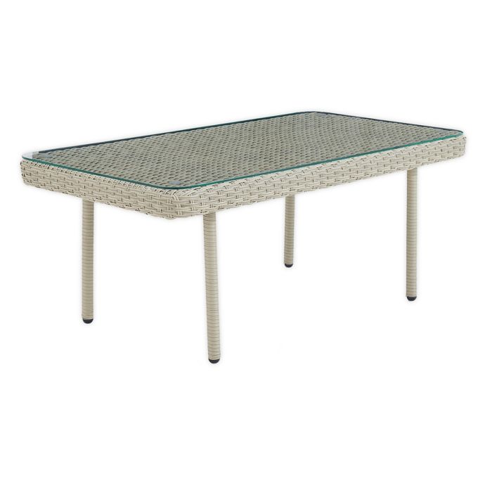 Alaterre Furniture Windham 42 Inch Rectangle All Weather Coffee Table Bed Bath Beyond