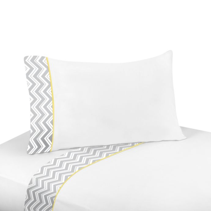 Sweet Jojo Designs Zig Zag Sheet Set In Grey Yellow Buybuy Baby