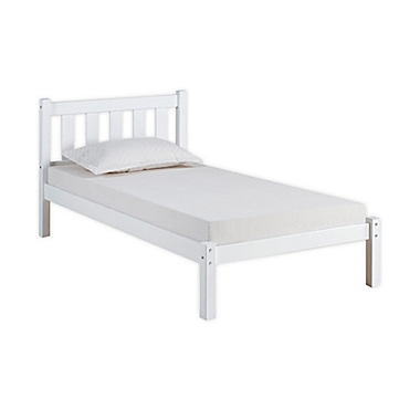 Poppy Twin Wood Platform Bed in White. View a larger version of this product image.