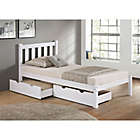 Alternate image 1 for Poppy Twin Wood Platform Bed with Storage in White