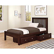 Contempo Twin Platform Bed with Storage in Cappuccino