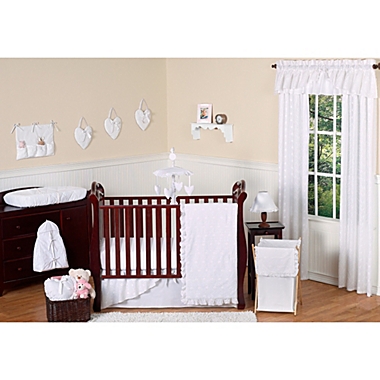 Sweet Jojo Designs Eyelet Crib Bedding Collection in White. View a larger version of this product image.