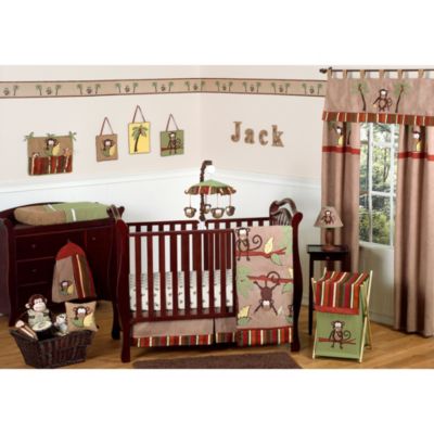 monkey themed crib bedding