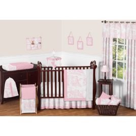 Sweet Jojo Designs Pink French Toile Crib Bedding Collection