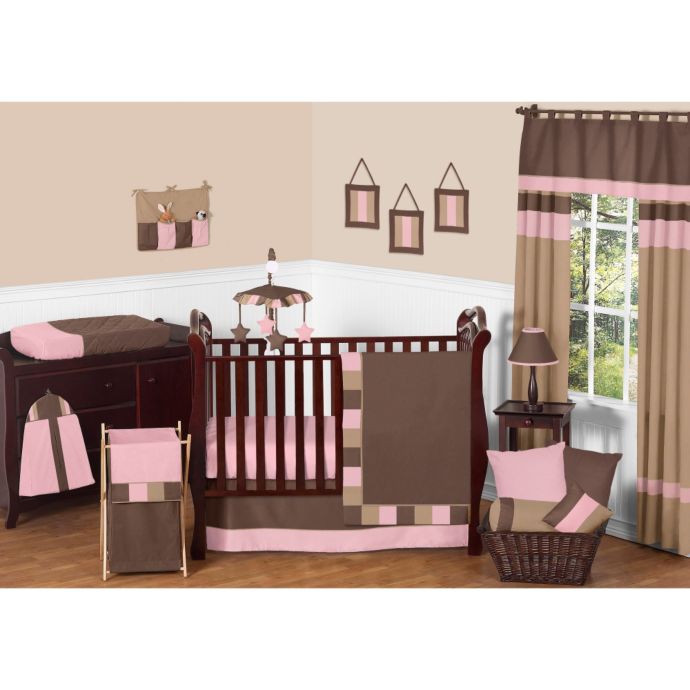 Sweet Jojo Designs Soho Crib Bedding Collection In Pink Brown