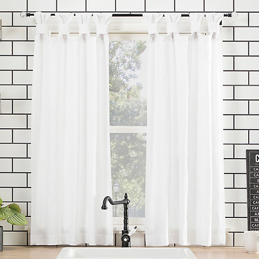 Alternate image 1 for Archaeo® Washed Cotton 45-Inch Cafe Curtain in White