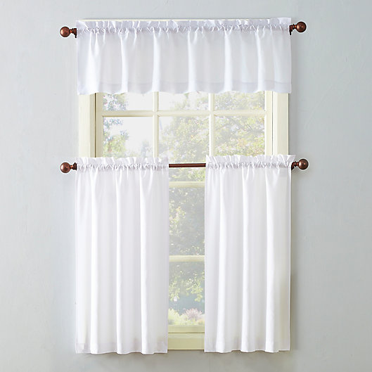 Alternate image 1 for No.918® Martine 36-Inch  3-Piece Curtain Set in White