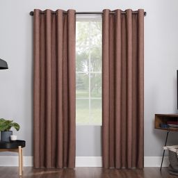 Sun Zero® Noir 84-Inch Grommet Window Curtain Panel in Charcoal (Single)