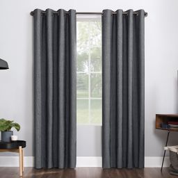 Sun Zero® Noir 96-Inch Grommet Window Curtain Panel in Charcoal (Single)