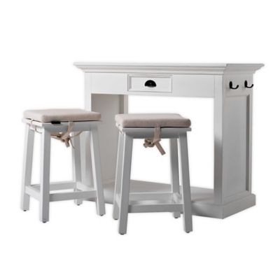 NovaSolo Halifax Kitchen Table Set with Stools and Cushions