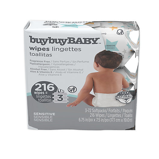 Alternate image 1 for buybuy BABY™ 3-Pack 72-Count Unscented Wipes