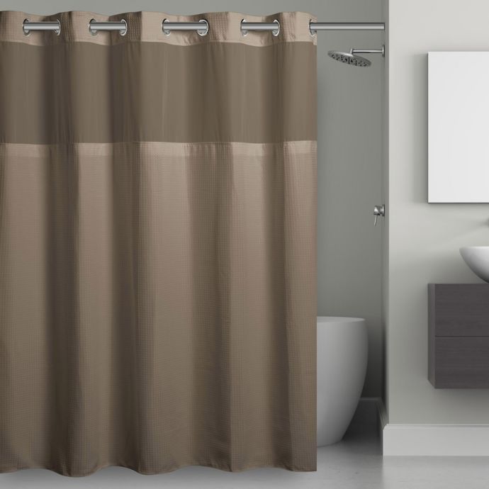 Hookless® Waffle Fabric Shower Curtain | Bed Bath & Beyond