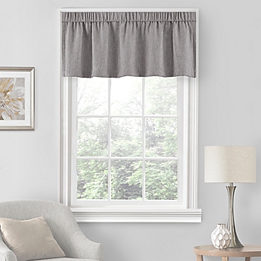 Quinn Tailored Window Valance in Grey. View a larger version of this product image.