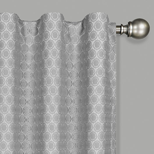 Alternate image 1 for Eclipse Nora Crochet Rod Pocket 100% Blackout Window Curtain Panel (Single)