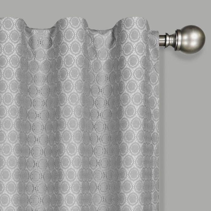 Eclipse Nora Crochet Rod Pocket 100% Blackout Window Curtain Panel