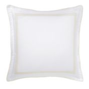 Under the Canopy&reg; Hotel Border Organic Cotton European Pillow Sham in White/Ivory