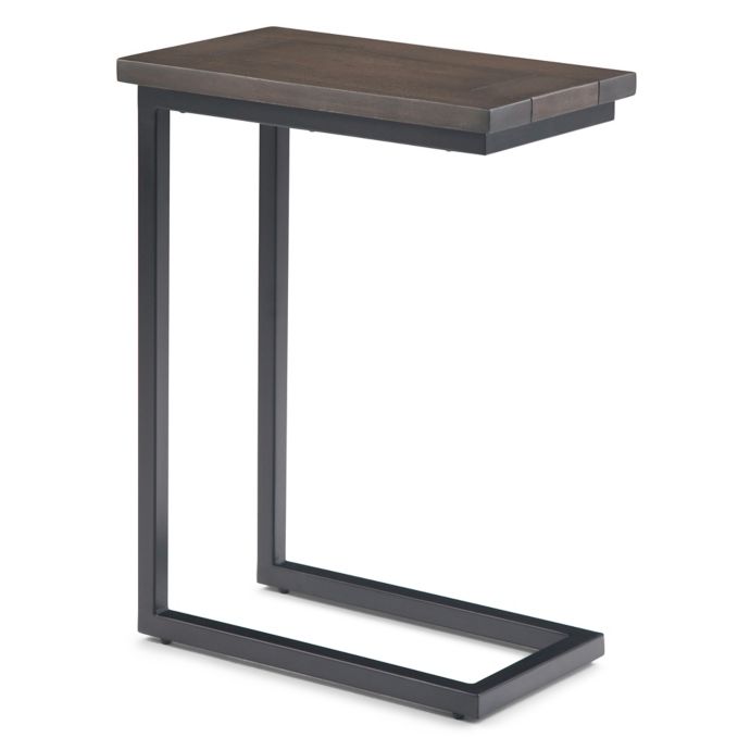 Simpli Home Skyler 18 Inch C Side Table In Walnut Brown Bed Bath And Beyond Canada