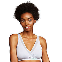 A Pea in the Pod Large Mesh Trim Wrap Maternity and Nursing Bra in Grey