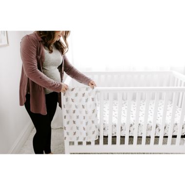 aden + anais&trade; essentials Mountain Crib Sheet in Brown/Grey. View a larger version of this product image.