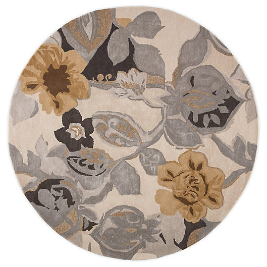 Alternate image 1 for Jaipur Blue Collection Floral 8-Foot Round Area Rug in Ivory/Yellow