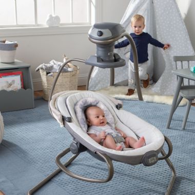 Boppy&reg; Noggin Nest&reg; Head Support in Grey Elephant Plaid. View a larger version of this product image.