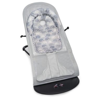 Boppy&reg; Noggin Nest&reg; Head Support in Grey Elephant Plaid. View a larger version of this product image.