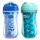 Alternate image 0 for Chicco&reg; 2-Pack 9 oz. Insulated Rim-Spout Trainer Sippy Cups in Blue/Teal