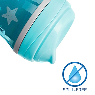 Chicco&reg; 2-Pack 9 oz. Insulated Rim-Spout Trainer Sippy Cups in Blue/Teal. View a larger version of this product image.