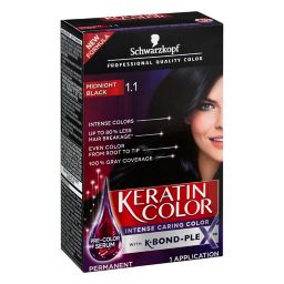 Schwarkopf Keratin Color in Midnight Black 1.1
