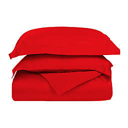 Jasper Haus Panra 3-Piece Full/Queen Duvet Cover Set in Red