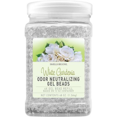 Smells Begone White Gardenia 48 oz. Odor Neutralizing Gel Bead Refill
