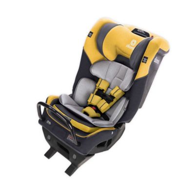 yellow car seat and stroller