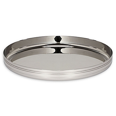 Pinstripe 14-Inch Stainless Steel Bar Tray. View a larger version of this product image.