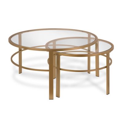 Hudson&amp;Canal Gaia 2-Piece Nesting Coffee Table Set