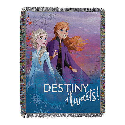 Alternate image 1 for Disney® Frozen 2 Destiny Awaits Woven Tapestry Throw Blanket
