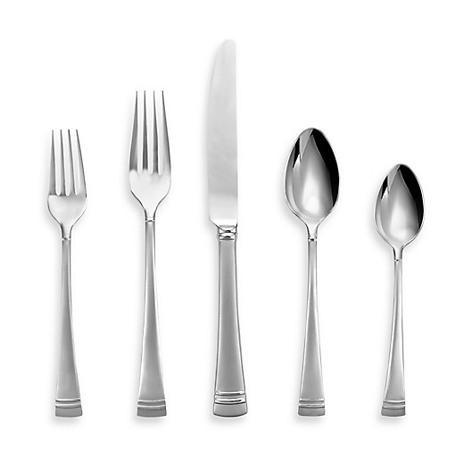 Alternate image 1 for Lenox® Federal Platinum Frosted 5-Piece Flatware Place Setting