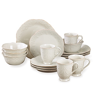Lenox&reg; French Perle 16-Piece Dinnerware Set in White. View a larger version of this product image.