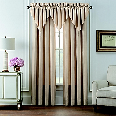 Waterford&reg; Olann Window Valances in Gold (Set of 3). View a larger version of this product image.