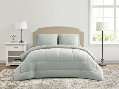 Leigh Washed 7 Piece Comforter Set, King Bedding On Queen Bed