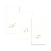 Caspari Monogram Paper Linen Guest Towels (24-Pack)