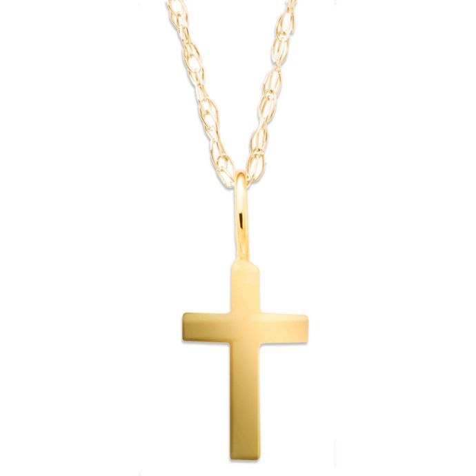 Precious Things Baby 14K Gold Cross Necklace | Bed Bath & Beyond